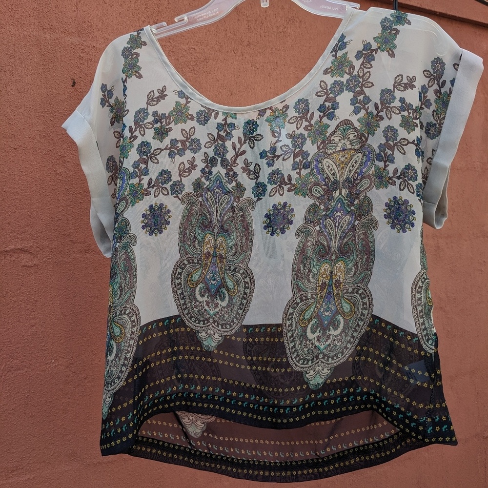 Sheer Top with Beautiful Design